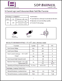 SDP60N03L Datasheet