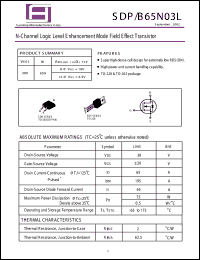 SDB65N03L Datasheet