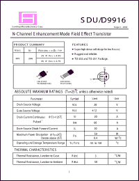 SDU9435A Datasheet