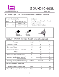 SDD40N03L Datasheet
