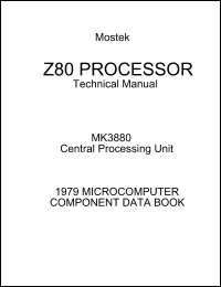 MK3880P-20 Z80-CPU Datasheet