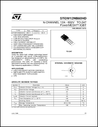 STGW12NB60H Datasheet