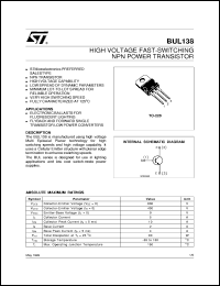 BUL138 Datasheet
