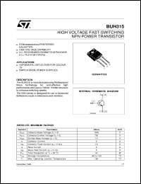 BUH315 Datasheet