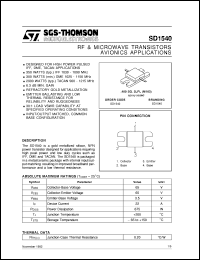SD1540 Datasheet