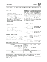 APL1084-33FC-TUL Datasheet