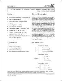APL1117-GC-TU Datasheet