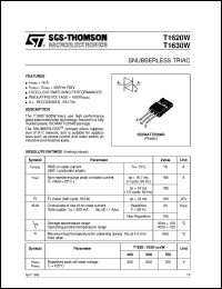 T1620W Datasheet
