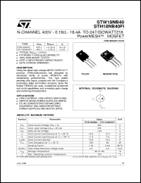 STW18NB40 Datasheet