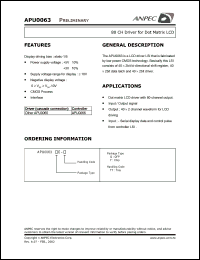APU0063YE-TY Datasheet