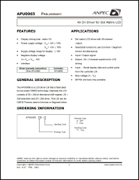 APU0065YE-TY Datasheet
