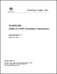 GL800USB Datasheet