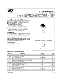 STGB20NB37LZ Datasheet