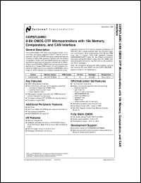 COP87L84BCM-XE Datasheet