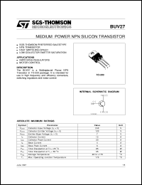 BUV27 Datasheet