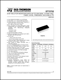 ST72E752J6D1 Datasheet