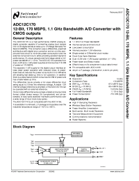 ADC12C170LFEB
 Datasheet