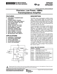 OPA381 Datasheet