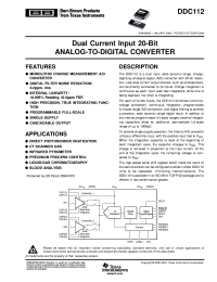 DDC112 Datasheet