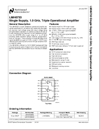 LMH6733MQX Datasheet