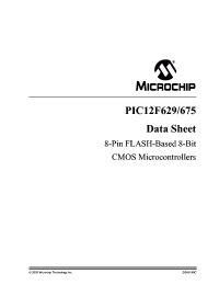 PIC12F629T-E/MF
 Datasheet