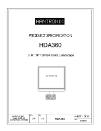 HDA360 Datasheet