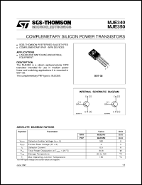 MJE350 Datasheet
