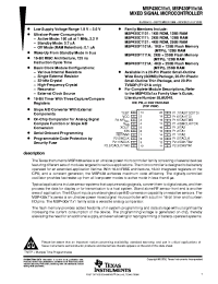MSP430F1121AIPW Datasheet