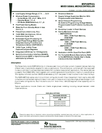 MSP430FE427IPM Datasheet