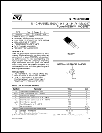 STY34NB50F Datasheet