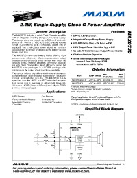 MAX9730EBP+T
 Datasheet