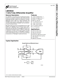 LMH6559MF Datasheet
