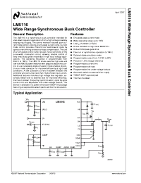 LM5116EVAL Datasheet