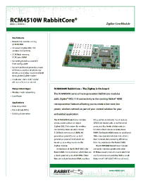 RCM4510W Datasheet