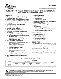 TRF7961RHBT Datasheet