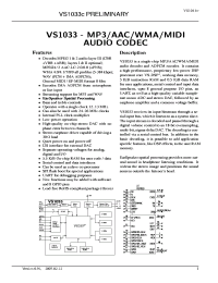 VS1033 Datasheet