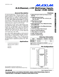 MAX1032EUG
 Datasheet
