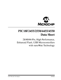 PIC18LF4455T-E/M
 Datasheet