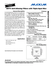 MAX7473UTI+ Datasheet