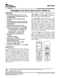 SN65LVDS305ZQER Datasheet