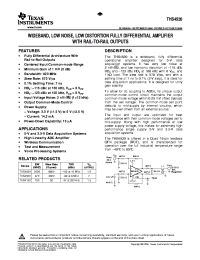 THS4520RGTR
 Datasheet