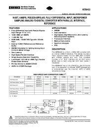 ADS8422IPFBRG4
 Datasheet