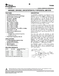 THS4509RGTRG4
 Datasheet