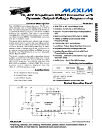 MAX15020ATP+ Datasheet