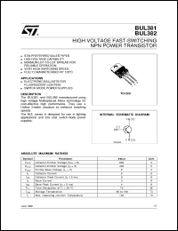 BUL381 Datasheet