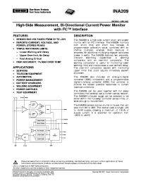 INA209AIPW Datasheet