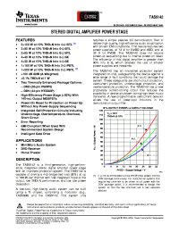 TAS5142DKD
 Datasheet