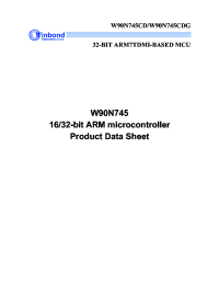 W90N745CDG
 Datasheet