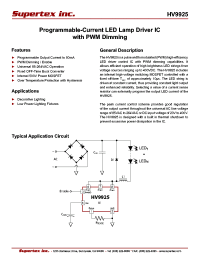 HV9925 Datasheet