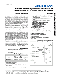 MAX8805ZEWEEE+T Datasheet